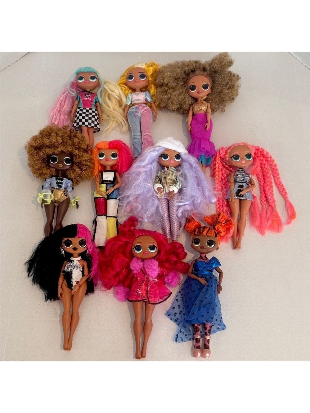 LOL Surprise OMG Teen Fashion Dolls Lot Of Ten Dolls L.O.L MGA Entertainment